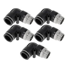 Push to Connect Air Fittings 5/8" 90 Degree Air Line Quick Joint Plastic Meta...