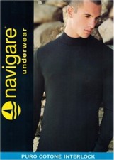 2 PEZZI LUPETTO UOMO NAVIGARE MANICA LUNGA 100% COTONE CALDO INTERLOCMEZZO COLLO