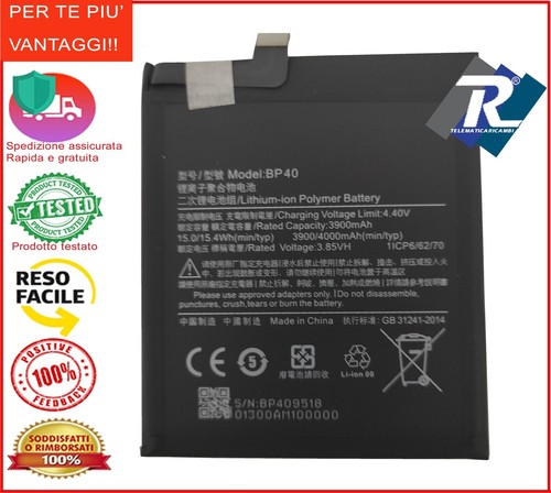 Batteria bp40 per xiaomi 9t - per,