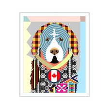 Stampa pop art cane Terranova cucciolo amante degli animali cane tela decorazione parete