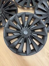 4 copri cerchi Sward neri opachi con logo nero - Tesla Model 3 HIGHLAND 18"