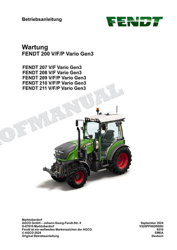 Fendt 200 207 - 200, v/f
