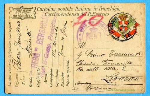 Wwi military posta militare - -,