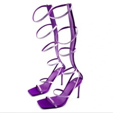 SANDALI ZARA VIOLA TACCO ALTO