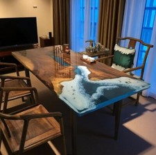 Tavolo fiume epossidico oceano