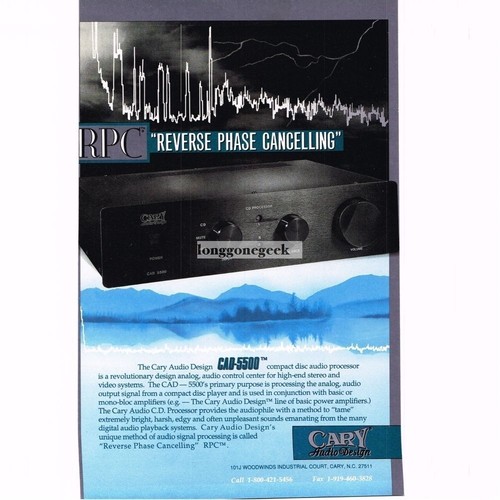 1991 cary audio - cary,