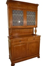 credenza doppio corpo epoca metà '800 stile Luigi Filippo in noce