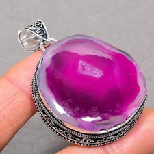 Ciondolo vintage in agata rosa