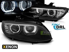 Fari anteriori lenticolari per BMW E92 E93 2006-2010 Angel Eyes LED Neri HID IT 
