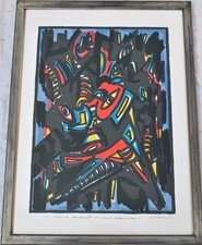 Mastroianni Umberto litografia 50x70