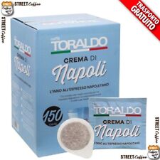 150 Cialde Caffè Toraldo Filtrocarta ESE 44 mm Miscela  Crema Di Napoli Cremosa