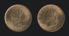 20 LIRE 1990 RAMO DI QUERCIA -