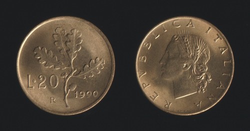 Lire 1990 ramo quercia - 1990, di