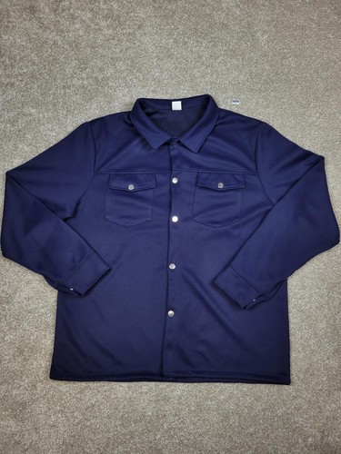 Giacca camicia uomo blu navy