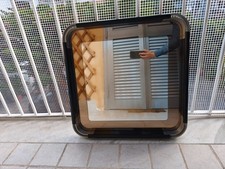 SPECCHIO VINTAGE IN BAKELITE E ACCIAIO 60X60 - ANNI 70