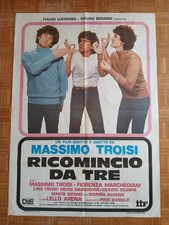 Ricomincio da tre - Massimo  Troisi Manifesto originale (1981) Cm 100x140 ottimo