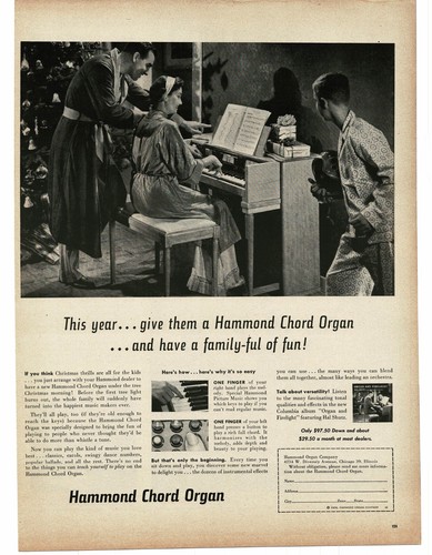 Organo hammond chord - hammond, 1956