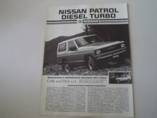 advertising Pubblicità 1986 NISSAN PATROL DIESEL TURBO