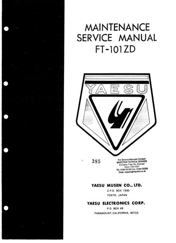 Manuale servizio - manuale,