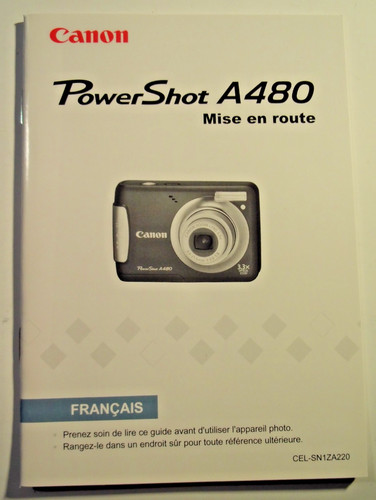 Canon powershot a480 mise - mise, en