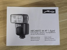 Metz Mecablitz 44 AF-1 attacco a slitta flash manuale istruzioni solo libretto*