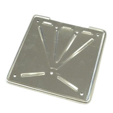 FONDO PORTA TARGA VECCHIO TIPO CIF IN ALLUMINIO CROMATO PER PIAGGIO VESPA GS 150