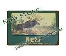 Insegna latta metallo proiettile grado trofeo Nosler garage fattoria arte parete