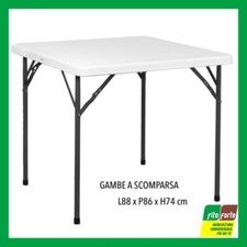 TAVOLO METALLO E PVC BIANCO