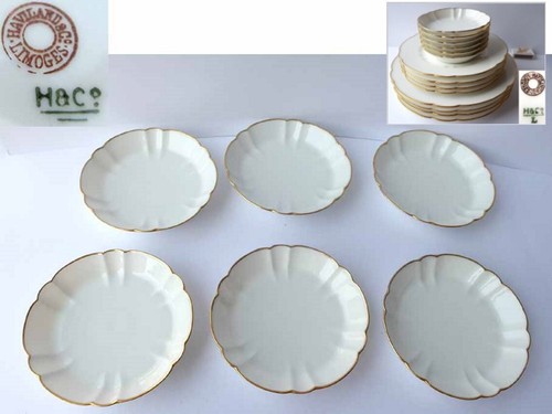 Set piattini bordo dorato - 6,