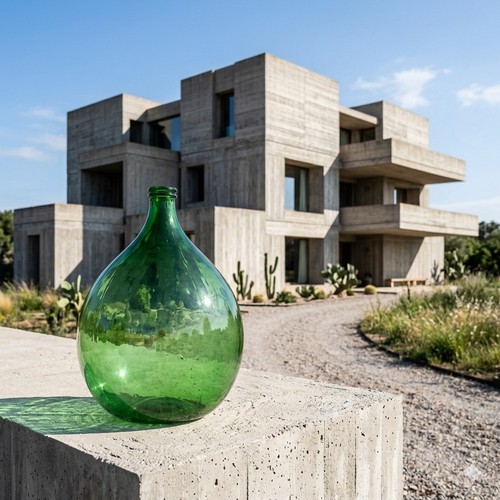 Damigiana vetro verde da - vetro,