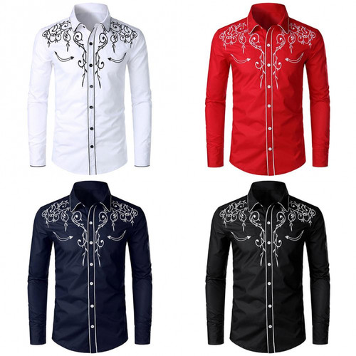 Camisas vaqueras hombre manga - camisas,