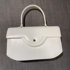 GIVENCHY Borsa a mano Tote Purse in pelle bianca autentica
