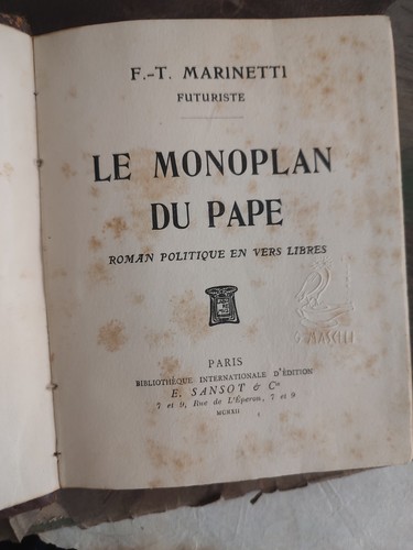 Marinetti le monoplan - f.t.,