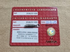 Omega Speedmaster Broad Arrow Split Seconds 3582.51.00 card  and chonometer 2009