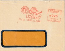 francia lettera Morez du Jura 1960 Lizon occhiali timbro libero