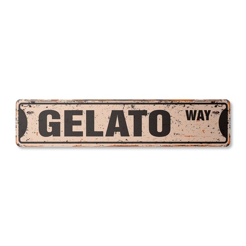Gelato insegna stradale - insegna,