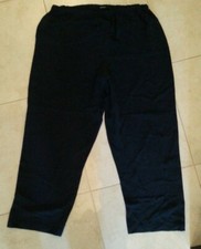 lotto 252b pantalone pantaloni donna blu vita con elastico tg.XXXXL