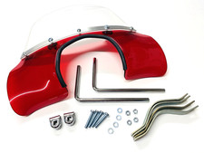 LAMBRETTA SX150 SX200 ZANZARIERA ROSSA TRASPARENTE CON MATERIALI DI FISSAGGIO