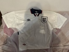 Maglia da calcio dell’ Inghilterra Italia 90 Umbro Tg XL da collezione