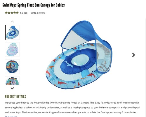 Swimways tettoia prendisole - swimways,