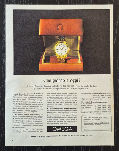 1962 omega seamaster calendar - omega,