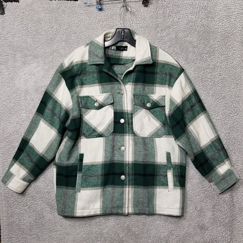 Zara camicia verde flanella