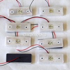 8 24 Volt 24V Bianco Trasparente Laterale LED Ant. Luce Riflettore Van Autobus