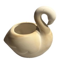 Fioriera cigno ceramica bianca