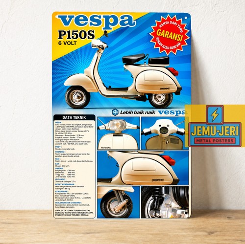 Vespa p150s insegna metallo - p150s,