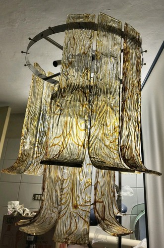 Lampadario murano mazzega anni - murano,