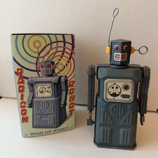 Giocattolo vintage 1997 Masudaya Japan RADICON ROBOT Gang of Five Wind Up, scatola originale
