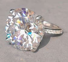 Anello cocktail solitario con