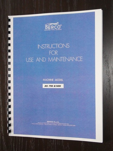 Manuale barra alesatrice - , berco