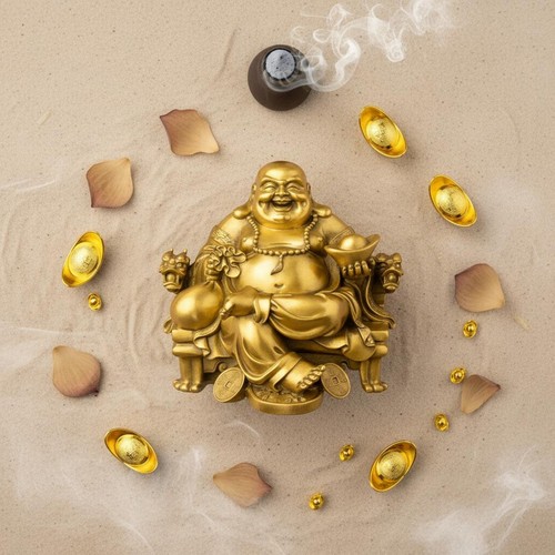 Statuetta buddha che - che, ride